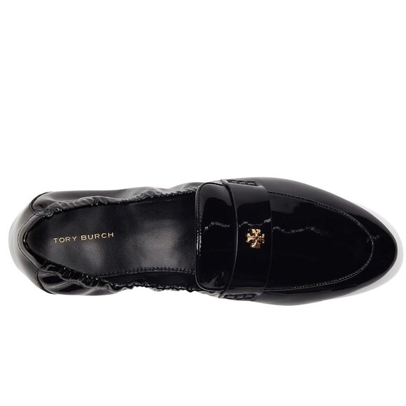 Tory Burch Leather Ballet Loafer Black Patent Women’s 8.5 New in Box - Picture 2 of 15